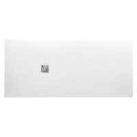 MITIA sprchová vanička z litého mramoru, obdélník 160x90x3 cm, bílá PMB16090