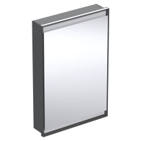 Geberit ONE - Zrcadlová skříňka s LED osvětlením, 600x900x150 mm, panty vpravo, vestavná, matná 