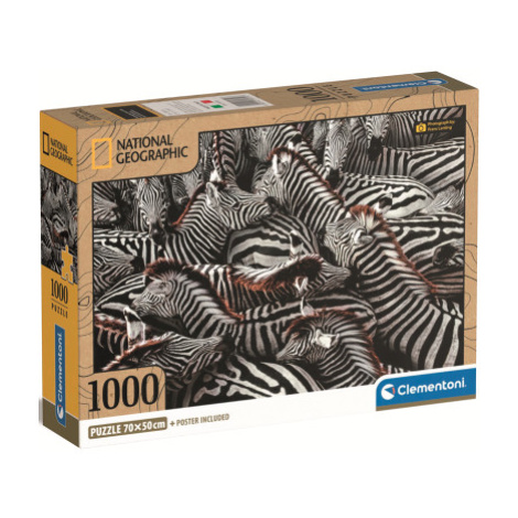 Clementoni - Puzzle NATIONAL GEOGRAPHIC 1000 Zebry v ohradě