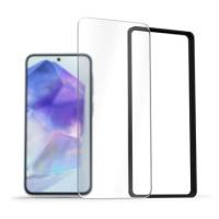 AlzaGuard 2.5D Glass EasyFit 2 Pack pro Samsung Galaxy A55 s instalačním rámečkem