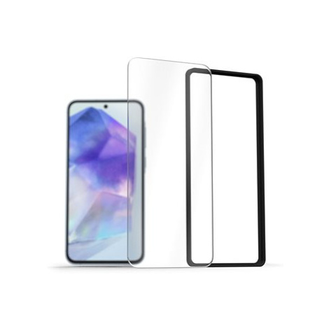 AlzaGuard 2.5D Glass EasyFit 2 Pack pro Samsung Galaxy A55 s instalačním rámečkem