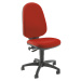 Topstar Standardní otočná židle, bez područek, opěradlo 550 mm, podstavec černý, látka červená