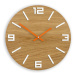 ModernClock Nástěnné hodiny Arabic hnědo-bílo-oranžové