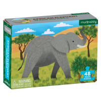 Mudpuppy Puzzle mini - Africký slon (48 dílků)
