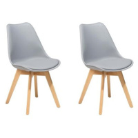 Sada dvou šedých jídelních židlí DAKOTA II, 70873