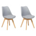Sada dvou šedých jídelních židlí DAKOTA II, 70873