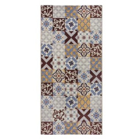 Hanse Home Běhoun Cappuccino 105881 Mosaik Brown Multicolored 75 × 150