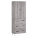 vidaXL Skříň highboard šedá sonoma 69,5 x 34 x 180 cm kompozitní dřevo