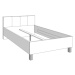 Studentská postel poppy 120x200cm - dub šedý/béžová