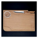 AMADEA Dřevěné prkénko na steak s nožem a miskou, masivní dřevo, 30x20x1,5 cm