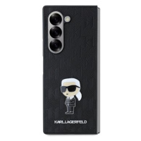 Karl Lagerfeld PU Saffiano Monogram Ikonik Zadní Kryt pro Samsung Galaxy Z Fold6 Black