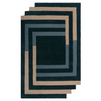 Tmavě zelený ručně tkaný vlněný koberec 150x240 cm Labyrinth Shaped – Flair Rugs