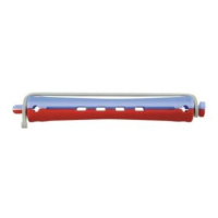 Plastové natáčky na trvalou s patentovou gumičkou 8054- red/blue -11 mm