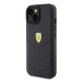 Ferrari hard silikonové pouzdro iPhone 15 6.1" black Quilted Metal Logo