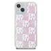 DKNY Liquid Glitter Checkered Pattern kryt iPhone 15 růžový