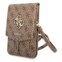 Guess PU 4G Metal Logo Phone Bag Brown