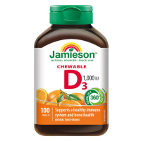 JAMIESON Vitamín D3 1000 IU tablety na cucání s příchutí pomeranče 100 tbl.