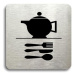 Accept Piktogram "kuchyňka" (80 × 80 mm) (stříbrná tabulka - černý tisk bez rámečku)