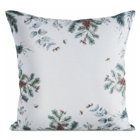 Eurofirany Vánoční povlak na polštář Season 247 45x45 cm bílo-zelený