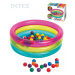 INTEX Baby bazén kulatý 86x25cm set se soft míčky 6,5cm 50ks 48674