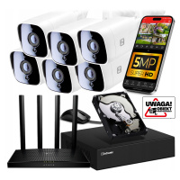 Sada pro Monitorování Ip WiFi 6 Kamer 5MPx 1TB Rekordér 8MPx +Router