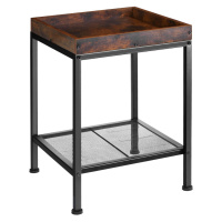 tectake 404265 odkládací stolek rochester 41,5x41x56cm - Industriální dřevo tmavé, rustikální - 