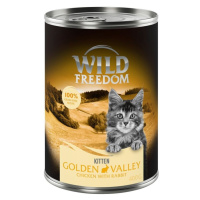 Wild Freedom Adult 6 x 400 g - bez obilovin - 5 + 1 zdarma - Kitten Golden Valley - králík a kuř