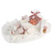 Llorens 63576 NEW BORN HOLČIČKA - realistická panenka miminko s celovinylovým tělem - 35 cm