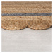 Flair Rugs koberce Kusový koberec Grace Jute Natural/Grey kruh - 160x160 (průměr) kruh cm