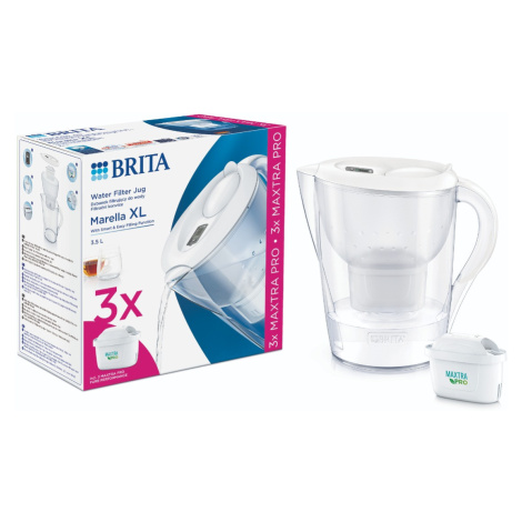 BRITA Marella XL 3,5 l filtrační konvice bílá + 3x filtr