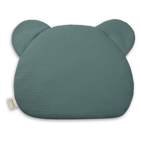 Mušelínový plochý polštář Teddy Bear Sleepee Ocean Green Světlejší zelená