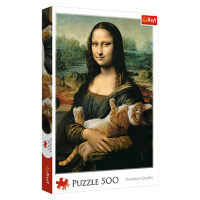 Trefl Puzzle 500 - Mona Lisa a kotě