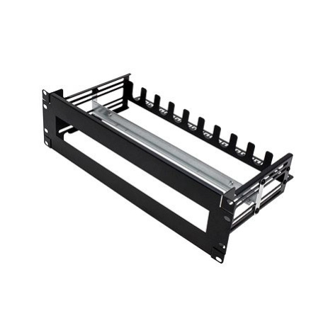 Value 19&#039;&#039; držák na DIN lištu 3U, černý