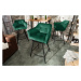 LuxD Designová barová židle s područkami Giuliana 100 cm zelený samet