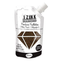 Diamantová barva IZINK Diamond - black coffee, tmavě hnědá, 80 ml