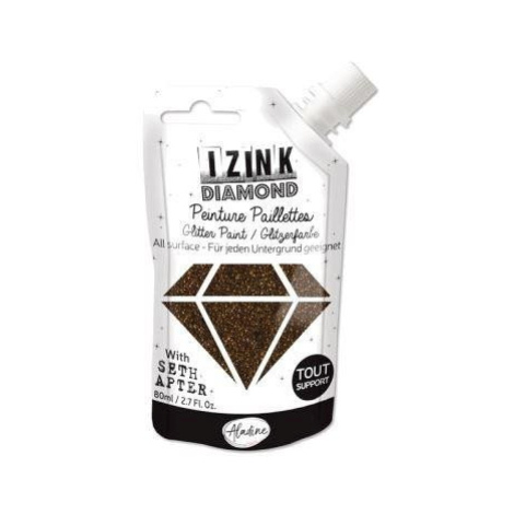 Diamantová barva IZINK Diamond - black coffee, tmavě hnědá, 80 ml ALADINE