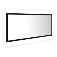 Shumee LED koupelnové zrcadlo černé 100 × 8,5 × 37 cm dřevotříska