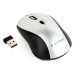 GEMBIRD myš MUSW-4B-02-BS, černo-stříbrná, bezdrátová, USB nano receiver