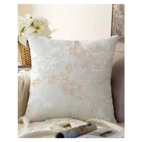 Šedý povlak na polštář s příměsí bavlny Minimalist Cushion Covers Bloom, 55 x 55 cm