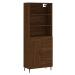 vidaXL Skříň highboard hnědý dub 69,5 x 34 x 180 cm kompozitní dřevo