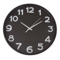 Nástěnné hodiny City black, pr. 30,5 cm, plast