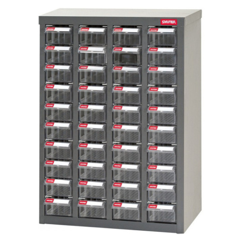 Galvanizovaný kovový organizér pro dílenský materiál a díly s 40 zásuvkami ST1-440 Shuter