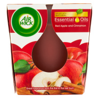 Air Wick Essential Oils Svíčka červené jablko a skořice 105g