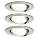 PAULMANN Vestavné svítidlo LED Nova kruhové 3x6,5W GU10 kov kartáčovaný výklopné 934.29 P 93429