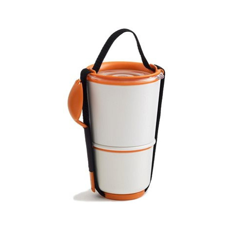 BLACK+BLUM Svačinový box LunchPot Appetit 800ml, bílý/oranžový Black + Blum