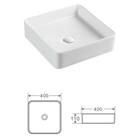 HOPA Keramické umyvadlo na desku ALATRI 40×40×11 cm OLKLT2179