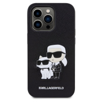 Karl Lagerfeld PU Saffiano Karl and Choupette NFT kryt pro iPhone 14 Pro černý