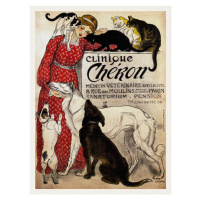 Obrazová reprodukce Clinique Cheron, Cats & Dogs, Théophile Steinlen, 30 × 40 cm