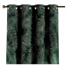 Dekoria Závěs na kroužcích, stylizované palmové listy na zeleném podkladu, Velvet, 704-21