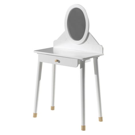 Bílý dětský toaletní stolek z borovicového dřeva Vipack Billy